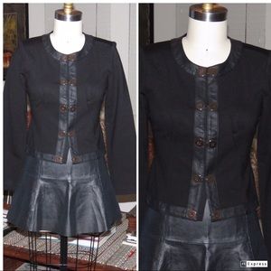 NWT Cabi Black Ponte Military Style Jacket Size XS